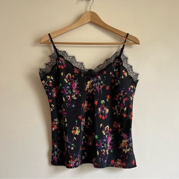 Veronica Beard Gil Cami in Black Multi Silk - Picture 3 of 14